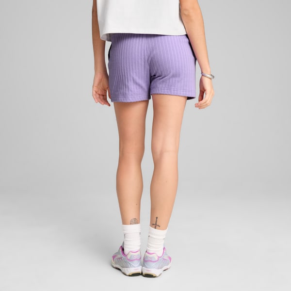 WARDROBE ESSENTIALS Women's 4" Pointelle Shorts, Lavender Alert, extralarge